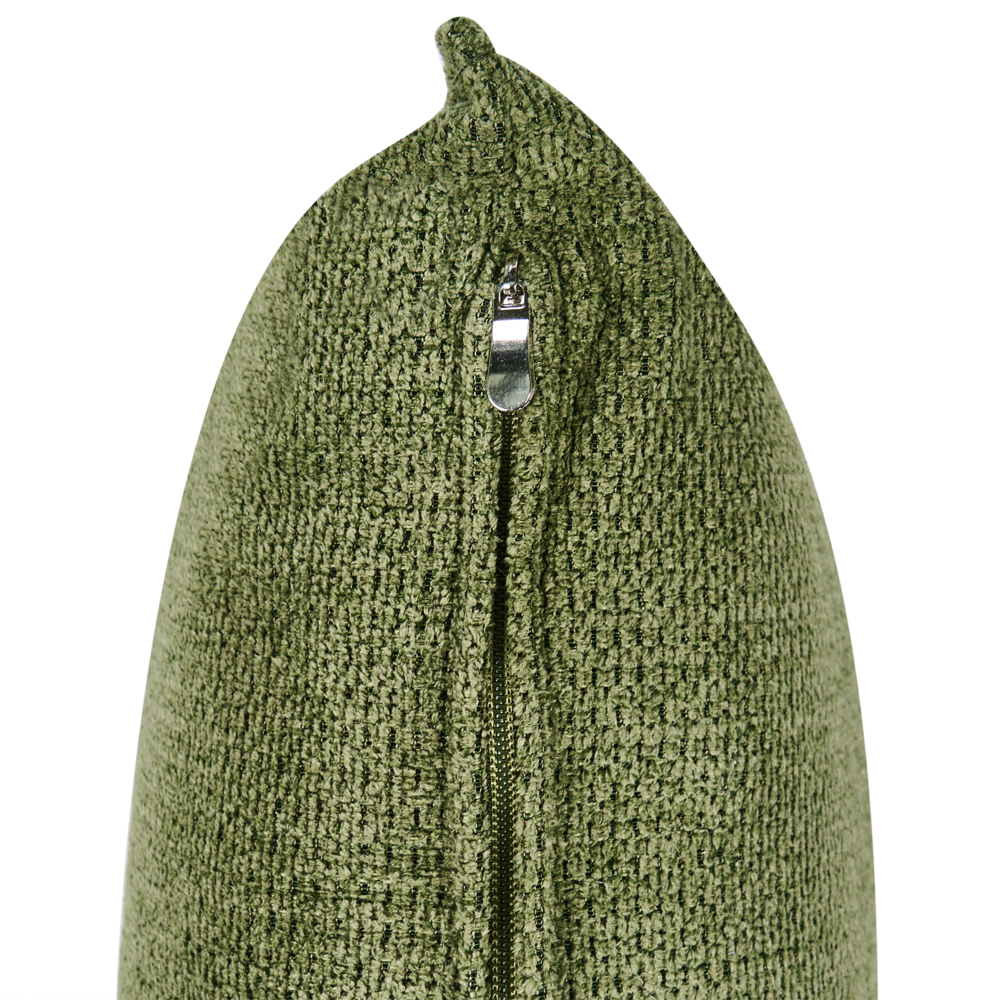 Chaise longue destra in tessuto verde con schienale regolabile e funzione letto con cuscino idrorepellente