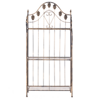 Scaffale per piante in metallo nero 4 ripiani da giardino autoportante per esterni da esterno per interni da bagno