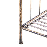 Scaffale per piante in metallo nero 4 ripiani da giardino autoportante per esterni da esterno per interni da bagno