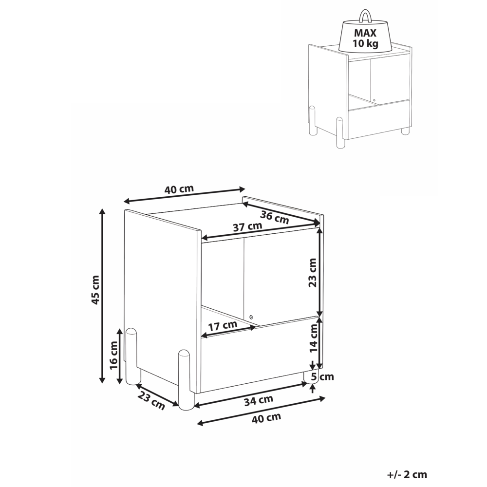 Comodino con luce verde chiaro MDF Gambe in legno di pino Contenitore per cameretta dei bambini