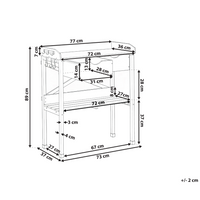 Moderno tavolo da giardinaggio con contenitore 79 x 37 x 89 cm Piano di lavoro in ferro zincato Mobili da giardino Legno di abete Marrone chiaro