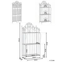 Scaffale per piante in metallo nero 4 ripiani da giardino autoportante per esterni da esterno per interni da bagno