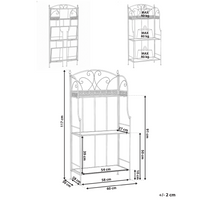 Scaffale per piante in metallo da giardino indipendente per interni e bagni nero