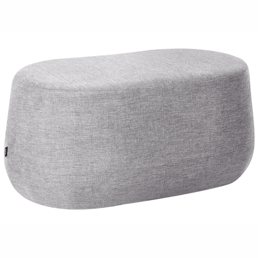 Panca imbottita in tessuto color grigio chiaro Pouf da letto Pouf da salotto Pouf da camera da letto