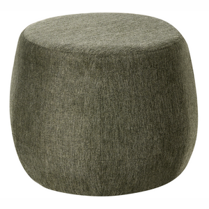 Pouf rotondo moderno Drum stile morbido soggiorno camera da letto tessuto verde scuro
