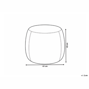 Pouf rotondo moderno Drum stile morbido soggiorno camera da letto tessuto marrone chiaro