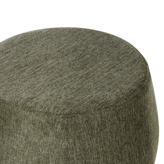 Pouf rotondo moderno Drum stile morbido soggiorno camera da letto tessuto verde scuro