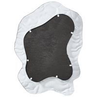 Specchio da parete Tradizionale Stile moderno Elemento decorativo da parete Vetro MDF Cornice in ferro Grigio