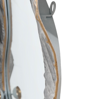 Specchio da parete Tradizionale Stile moderno Elemento decorativo da parete Vetro MDF Cornice in ferro Grigio