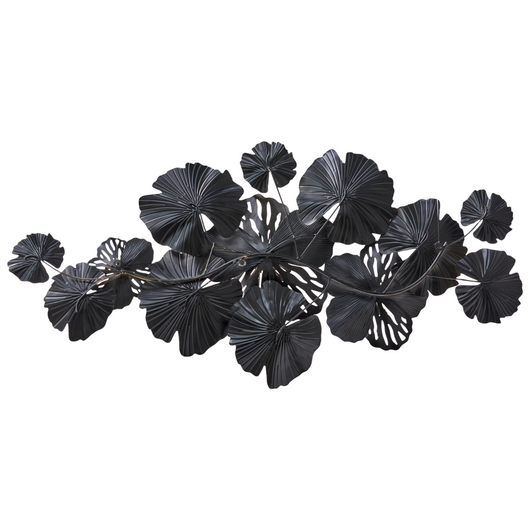 Decorazione da parete Scultura botanica floreale multicolore in metallo realizzata a mano Glam Art Déco Moderno