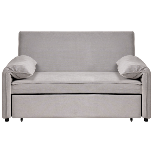 Divano letto in tessuto grigio con funzione letto pieghevole Divano minimalista