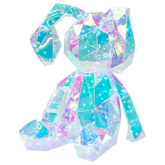 Decorazione LED multicolore con coniglietto in PET Accessorio stagionale Decorazione per la casa con luci