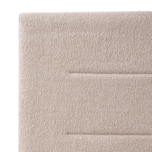 Letto ottomano beige bouclé 180x200 cm con testiera sollevabile e base a doghe Design moderno