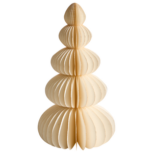 Set di 6 alberi di Natale Figurine Multicolore Carta a nido d'ape Effetto 3D Stile Origami Motivo festivo