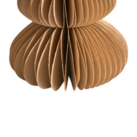 Set di 6 alberi di Natale Figurine Multicolore Carta a nido d'ape Effetto 3D Stile Origami Motivo festivo