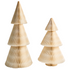 Set di 2 alberi di Natale Figurine Beige Carta a nido d'ape Effetto 3D Stile Origami Motivo festivo