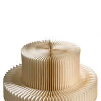 Set di 2 statuine natalizie Pupazzo di neve Beige Carta a nido d'ape Effetto 3D Stile Origami Motivo festivo