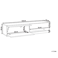 Mobile TV moderno con ante e sistema di gestione dei cavi MDF con LED bianco stile moderno
