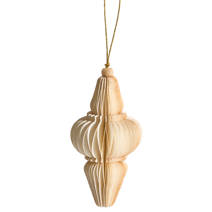 Set di 20 palline di Natale beige in carta a nido d'ape Ornamenti da appendere Decorazioni 3D per Natale