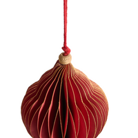 Set di 20 palline di Natale multicolori in carta a nido d'ape, decorazioni 3D da appendere per Natale