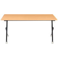 Scrivania da ufficio pieghevole con struttura in metallo marrone e nero piano in MFC 160 x 60 cm tavolo pieghevole portatile con rotelle design moderno