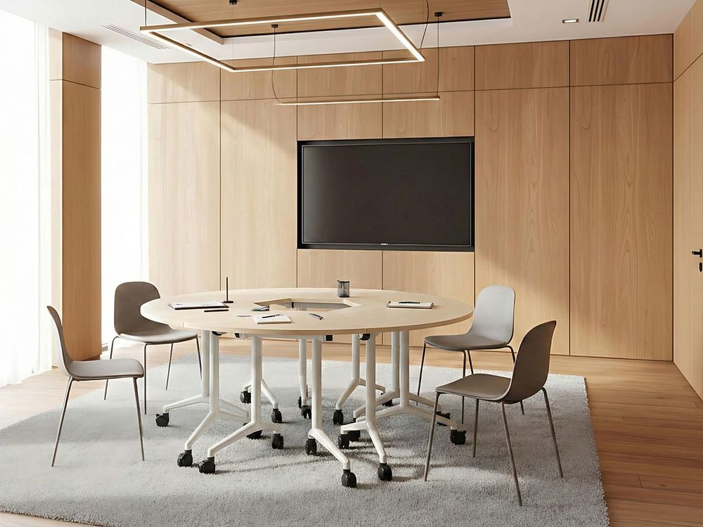 Scrivania pieghevole moderna ad angolo con rotelle 90 x 64 cm Struttura in metallo marrone chiaro Design moderno