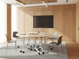 Scrivania pieghevole moderna ad angolo con rotelle 90 x 64 cm Struttura in metallo marrone chiaro Design moderno