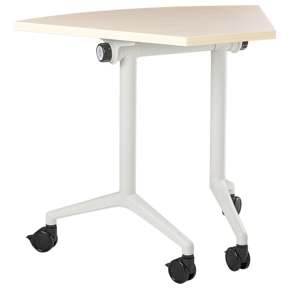 Scrivania pieghevole moderna ad angolo con rotelle 90 x 64 cm Struttura in metallo marrone chiaro Design moderno
