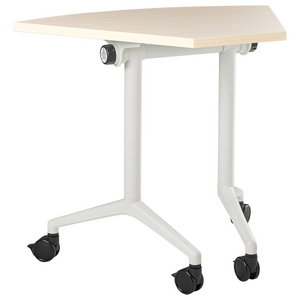 Scrivania pieghevole moderna ad angolo con rotelle 90 x 64 cm Struttura in metallo marrone chiaro Design moderno