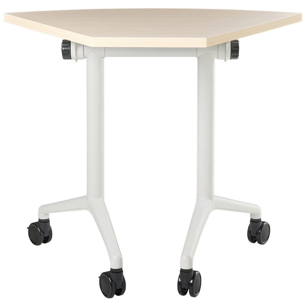 Scrivania pieghevole moderna ad angolo con rotelle 90 x 64 cm Struttura in metallo marrone chiaro Design moderno