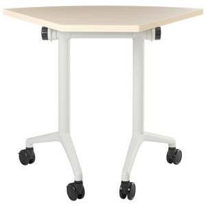 Scrivania pieghevole moderna ad angolo con rotelle 90 x 64 cm Struttura in metallo marrone chiaro Design moderno