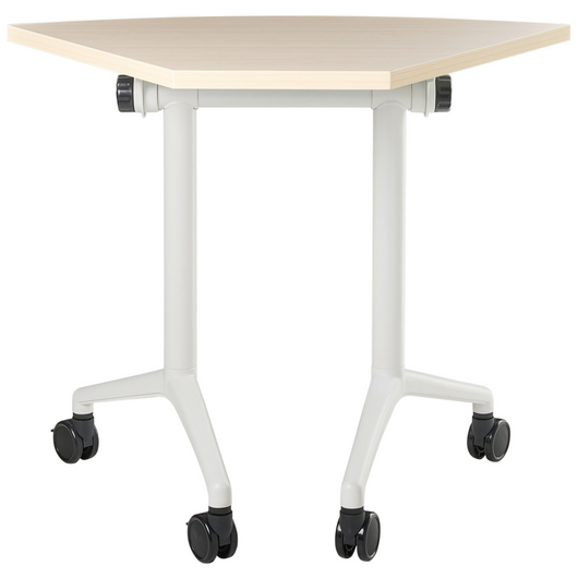 Scrivania pieghevole moderna ad angolo con rotelle 90 x 64 cm Struttura in metallo marrone chiaro Design moderno