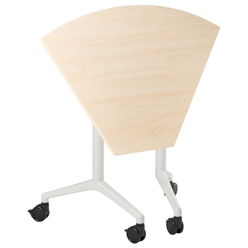 Scrivania pieghevole moderna ad angolo con rotelle 90 x 64 cm Struttura in metallo marrone chiaro Design moderno