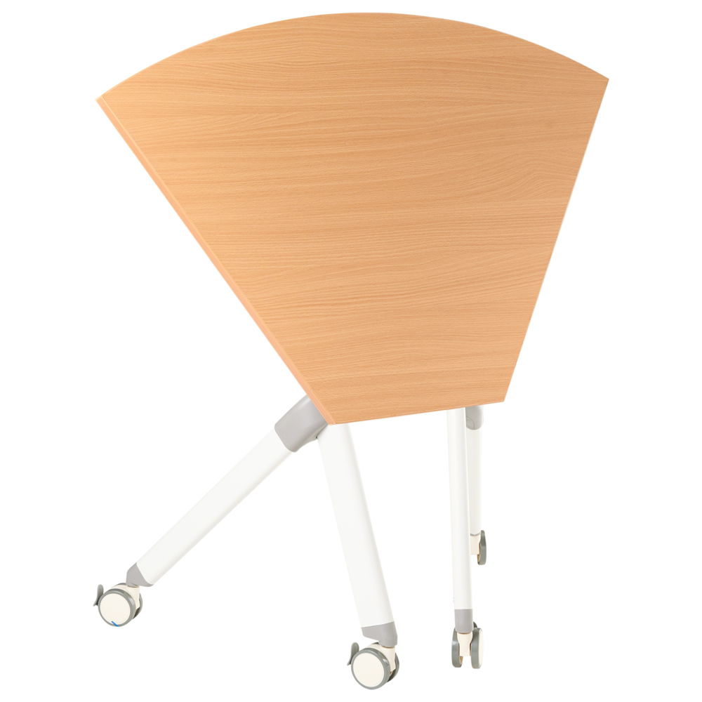 Scrivania pieghevole da ufficio con struttura in metallo marrone e piano in MFC 90 x 64 cm Tavolo pieghevole portatile con rotelle