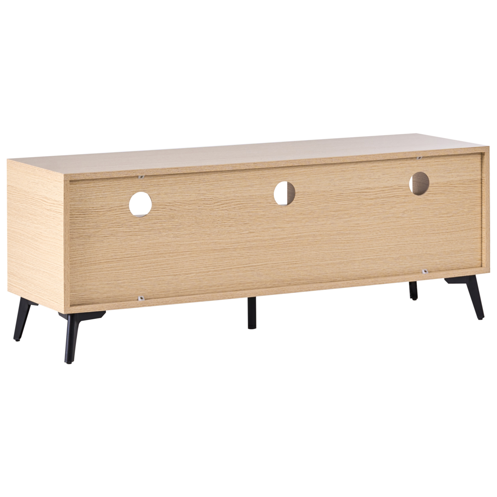 Mobile TV moderno con ante e sistema di gestione dei cavi in MDF con luce marrone chiaro stile moderno