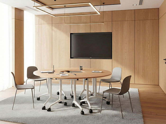 Scrivania pieghevole moderna ad angolo con rotelle 90 x 64 cm Struttura in metallo marrone Design moderno