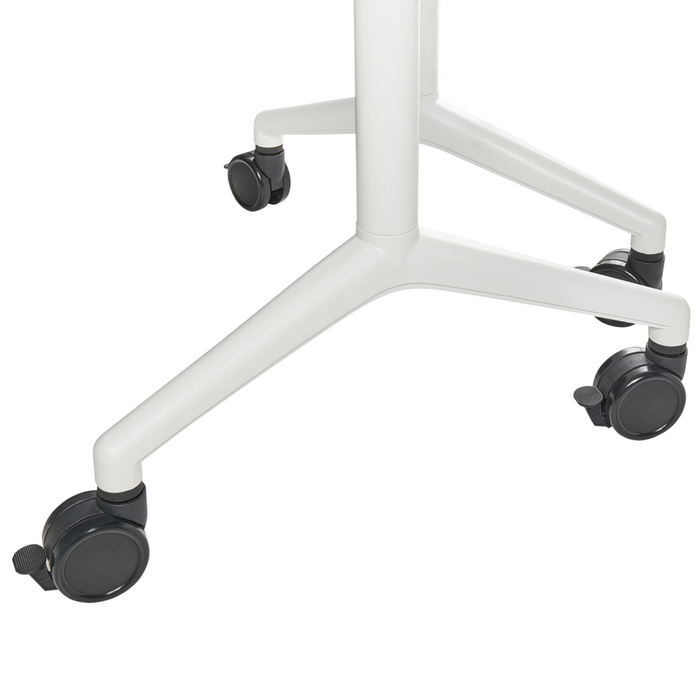 Scrivania pieghevole moderna ad angolo con rotelle 90 x 64 cm Struttura in metallo marrone Design moderno