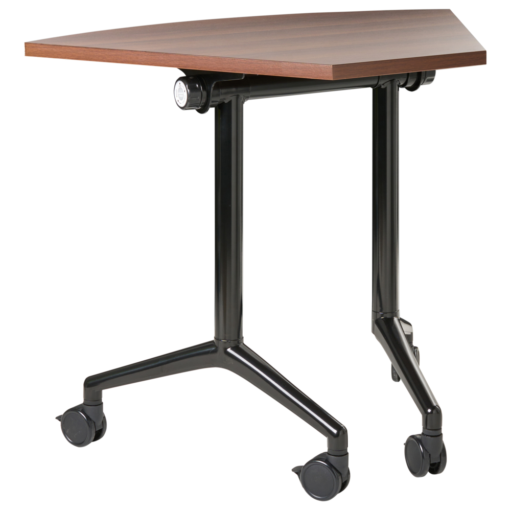 Scrivania pieghevole moderna ad angolo con rotelle 90 x 64 cm Struttura in metallo marrone scuro Design moderno