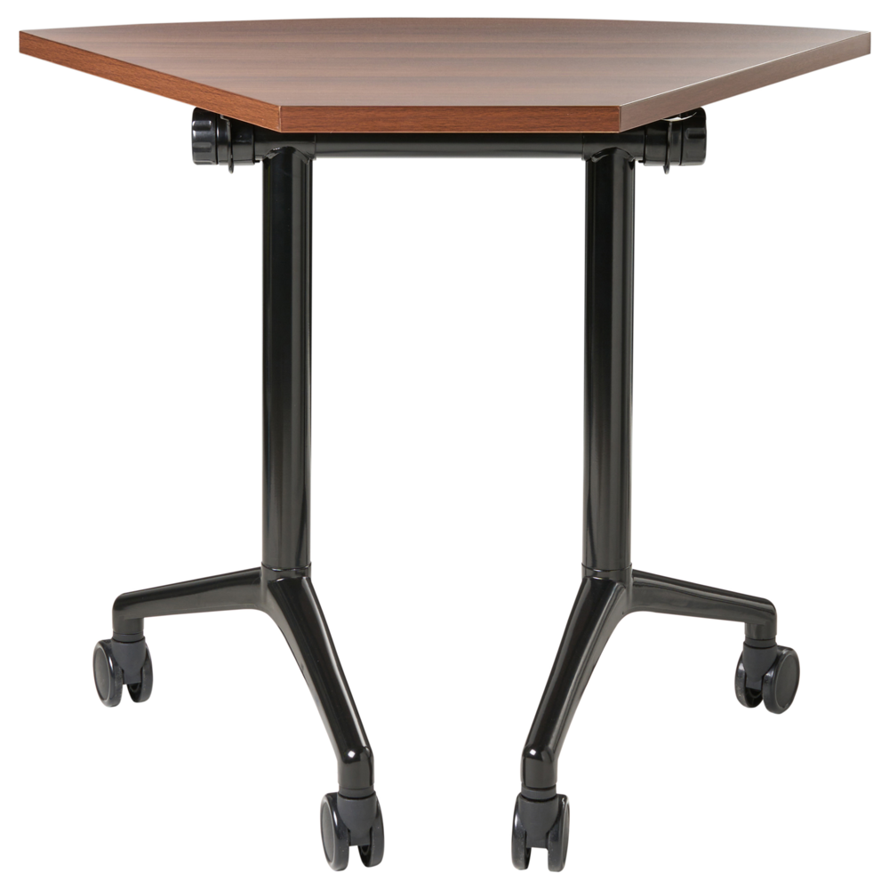 Scrivania pieghevole moderna ad angolo con rotelle 90 x 64 cm Struttura in metallo marrone scuro Design moderno