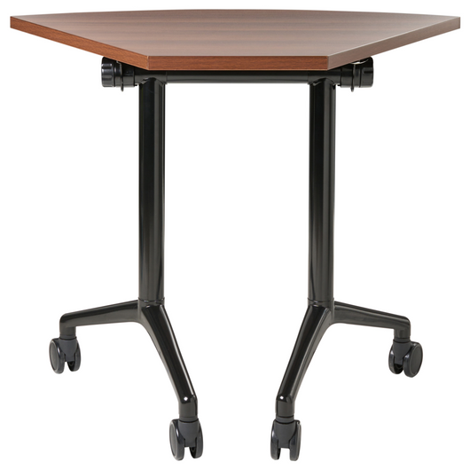 Scrivania pieghevole moderna ad angolo con rotelle 90 x 64 cm Struttura in metallo marrone scuro Design moderno