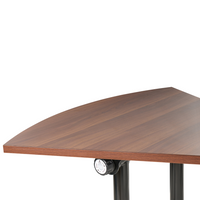 Scrivania pieghevole moderna ad angolo con rotelle 90 x 64 cm Struttura in metallo marrone scuro Design moderno