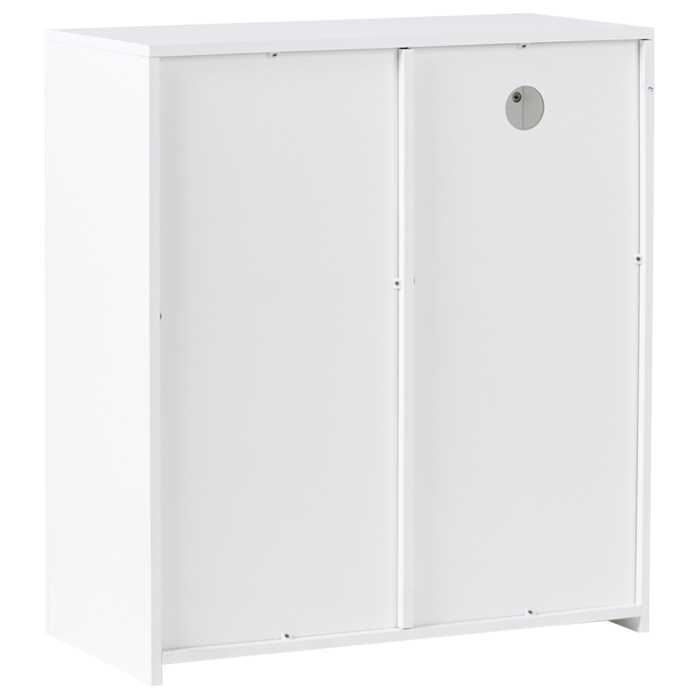 Credenza per soggiorno o camera da letto con 1 anta in MDF LED bianco stile moderno