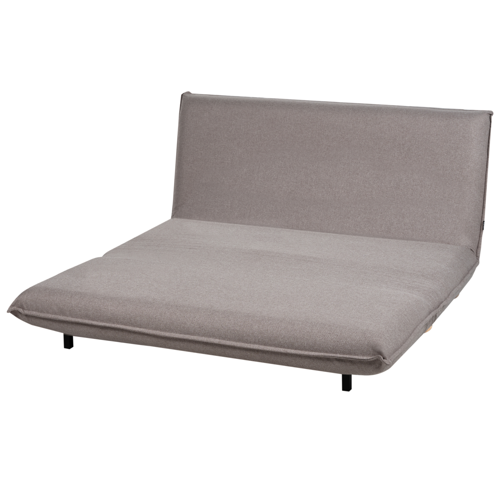 Divano letto a 2 posti Rivestimento in lino sintetico grigio scuro Gambe in legno Divano per bambini senza braccioli