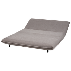 Divano letto a 2 posti Rivestimento in lino sintetico grigio scuro Gambe in legno Divano per bambini senza braccioli