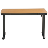Scrivania elettrica con altezza regolabile Funzioni seduta/in piedi Scandinava 120 x 60 cm Porta USB Gambe e piano marrone e nero design scandinavo