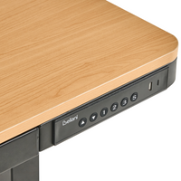 Scrivania elettrica con altezza regolabile Funzioni seduta/in piedi Scandinava 120 x 60 cm Porta USB Gambe e piano marrone e nero design scandinavo