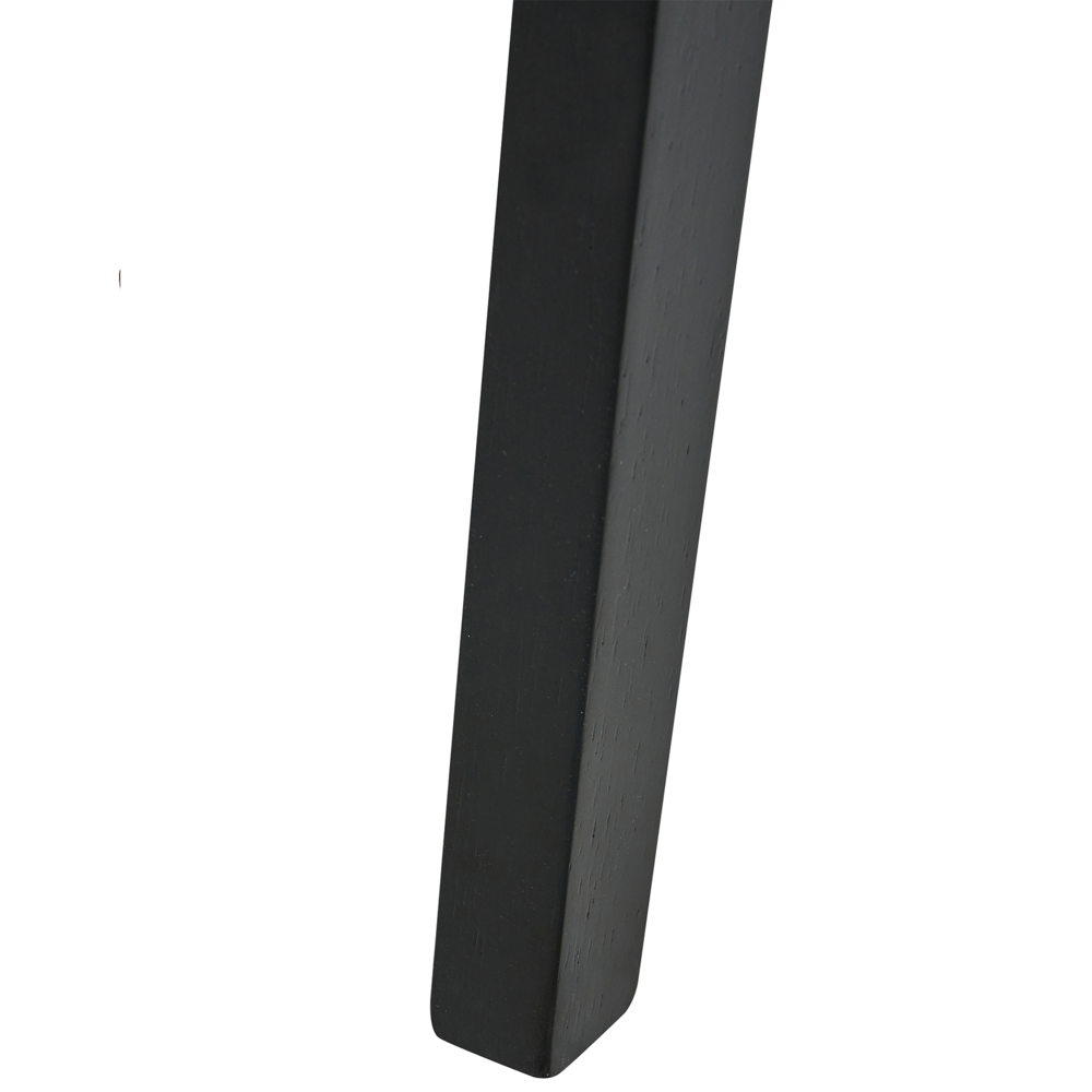 Set di 2 sedie da pranzo con struttura in legno di gomma nero Mobili da cucina e sala da pranzo in stile tradizionale