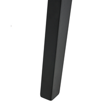 Set di 2 sedie da pranzo con struttura in legno di gomma nero Mobili da cucina e sala da pranzo in stile tradizionale