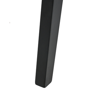 Set di 2 sedie da pranzo con struttura in legno di gomma nero Mobili da cucina e sala da pranzo in stile tradizionale