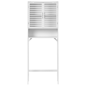 Mobile da bagno in bambù sopra la lavatrice bianco per il bagno Stile minimalista